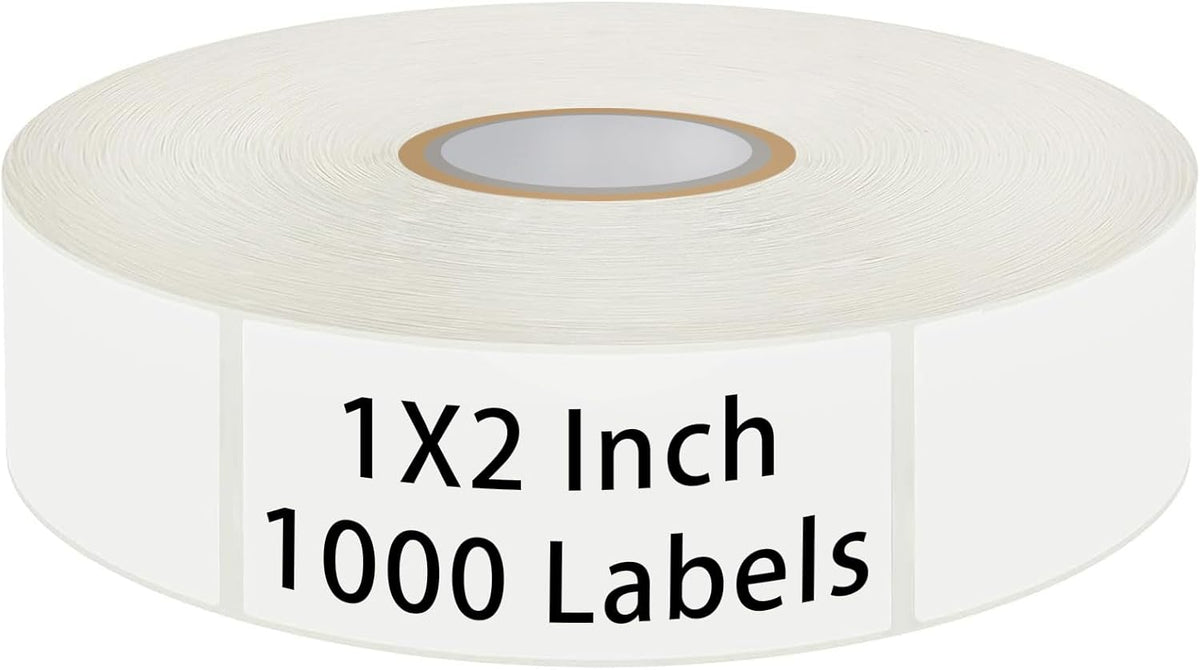 1000 Blank Removable Freezer Labels,Date Label 1x2 Inch Food Storage Stickers,Water Oil Resistant Easy Clean Leaves no Residue,for Kitchen,Restaurants,Markets,Food Containers,Jars