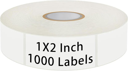 1000 Blank Removable Freezer Labels,Date Label 1x2 Inch Food Storage Stickers,Water Oil Resistant Easy Clean Leaves no Residue,for Kitchen,Restaurants,Markets,Food Containers,Jars