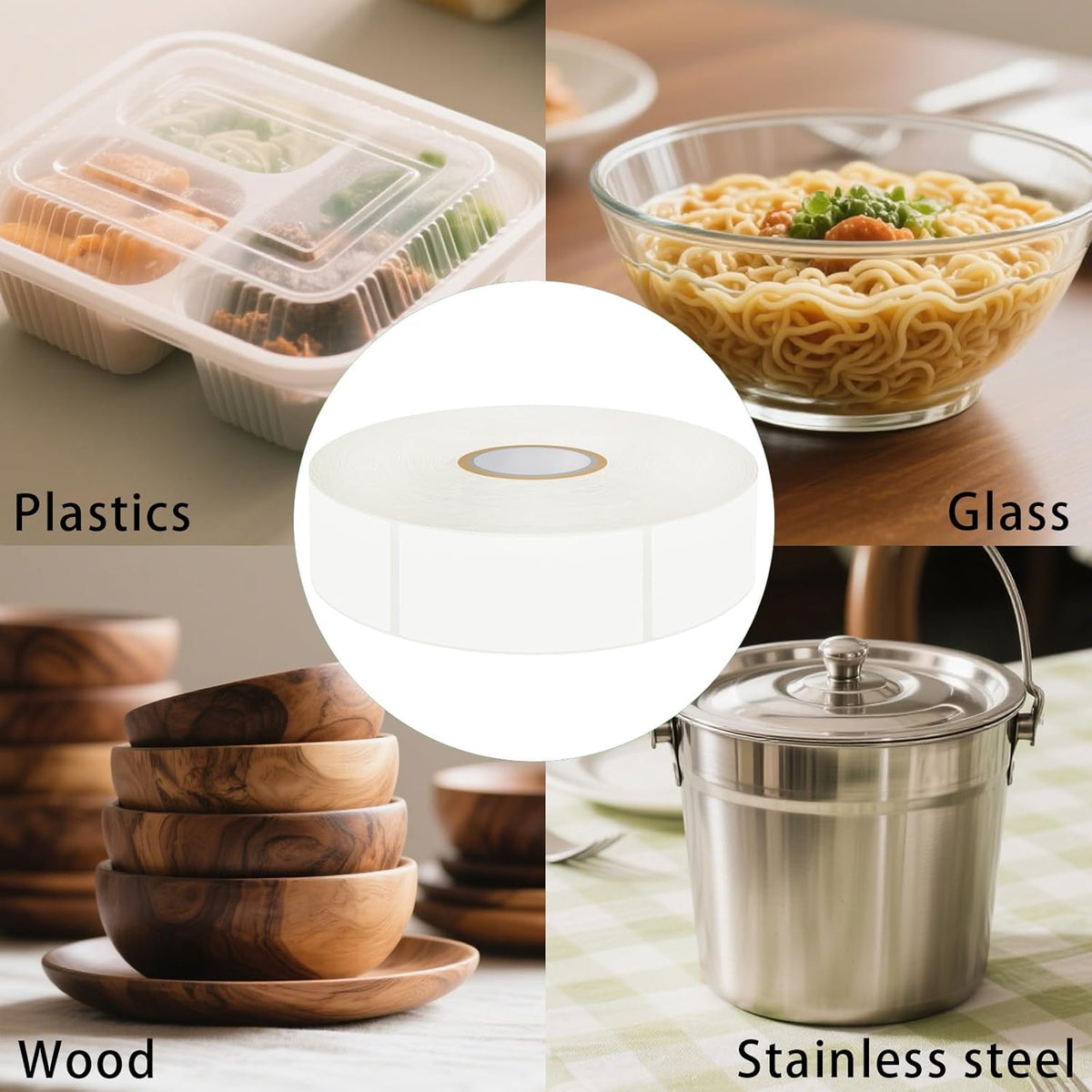 1000 Blank Removable Freezer Labels,Date Label 1x2 Inch Food Storage Stickers,Water Oil Resistant Easy Clean Leaves no Residue,for Kitchen,Restaurants,Markets,Food Containers,Jars