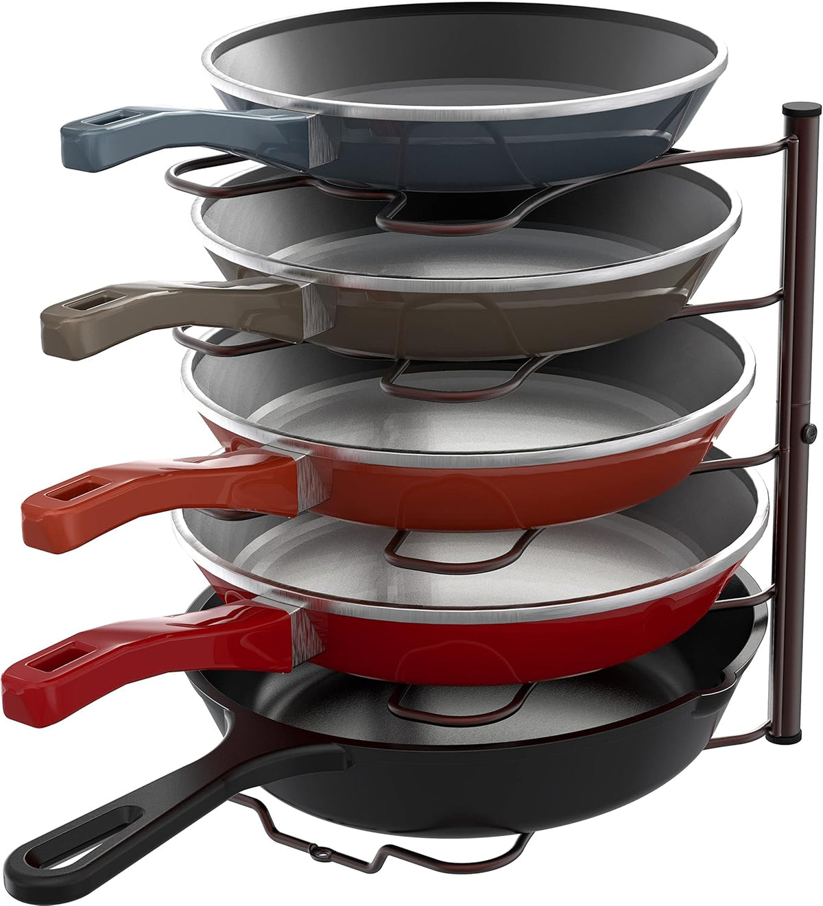 Cabinet Pantry Pot and Pan Organizer Holder Rack, Bronze