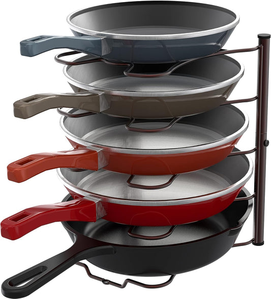 Cabinet Pantry Pot and Pan Organizer Holder Rack, Bronze