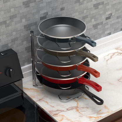 Cabinet Pantry Pot and Pan Organizer Holder Rack, Bronze