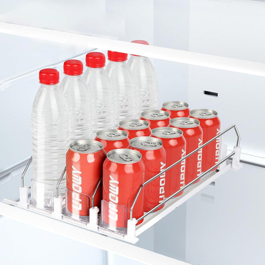 Drink Organizer for Fridge,Soda Can Organizer,Drink Dispenser for Fridge,Refrigerator Organizers and Storage Water Bottle Organizer,Holds up to 25 Cans,5 Row