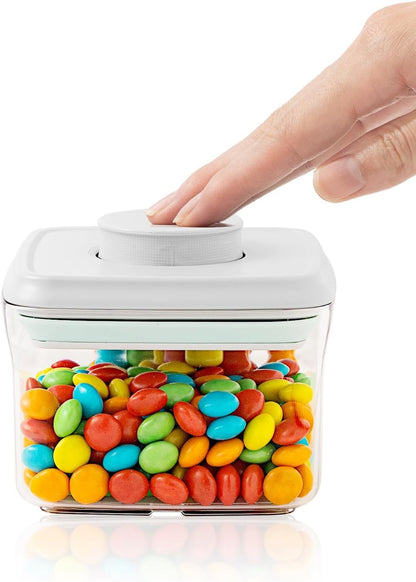 Airtight Food Storage Containers, 5 Sizes, Pop-Top Lids | Clear Stackable Pantry Canisters for Flour, Sugar, Cereal, Pasta, Oats, Coffee, Snacks and Everyday Home Baking Ingredients