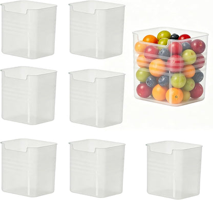 8Pcs Refrigerator Door Organizer Box,Fridge Side Door Storage Containers,Kitchen Organizer for Food, Spices, Condiments,Fruits,Garlic,Ginger,Herbs,Utensils,Small Tools,Pantry & Cabinet Organization