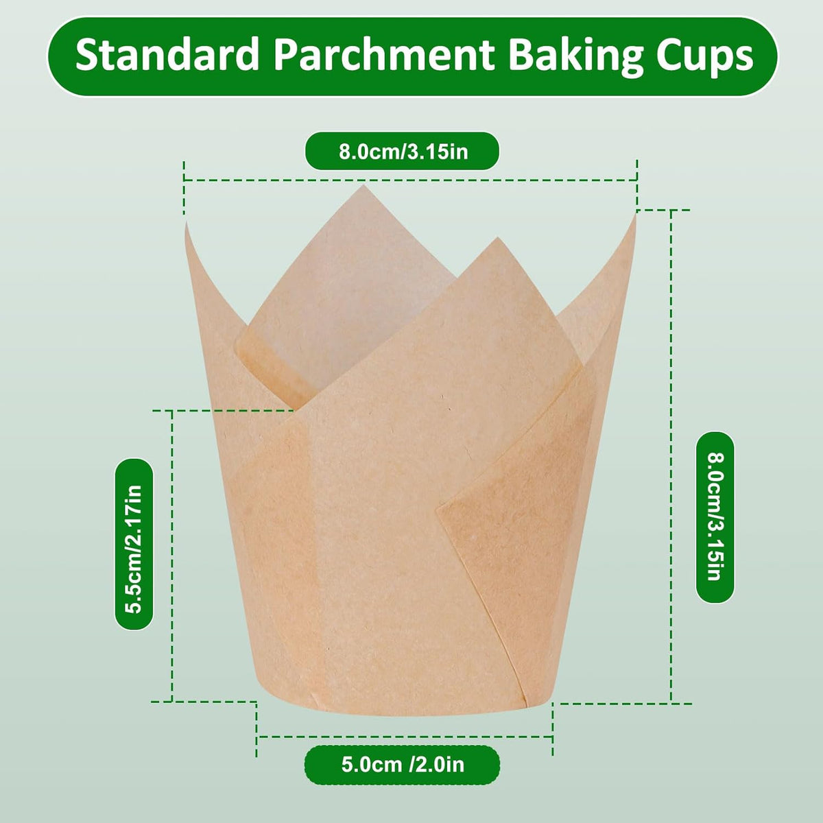 150pcs Tulip Cupcake Liners Parchment Paper Muffin Cups for Baking
