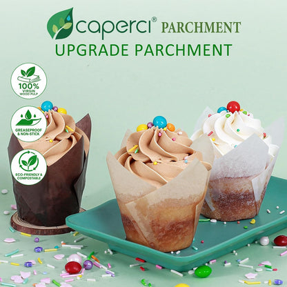 150pcs Tulip Cupcake Liners Parchment Paper Muffin Cups for Baking