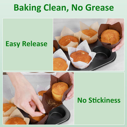 150pcs Tulip Cupcake Liners Parchment Paper Muffin Cups for Baking