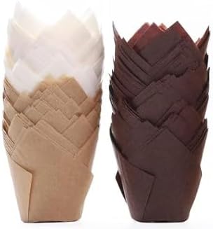 150pcs Tulip Cupcake Liners Parchment Paper Muffin Cups for Baking