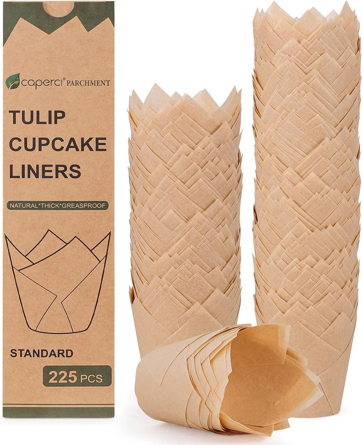 150pcs Tulip Cupcake Liners Parchment Paper Muffin Cups for Baking