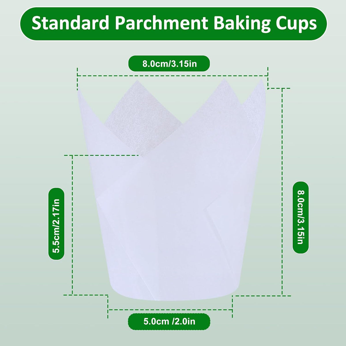 150pcs Tulip Cupcake Liners Parchment Paper Muffin Cups for Baking