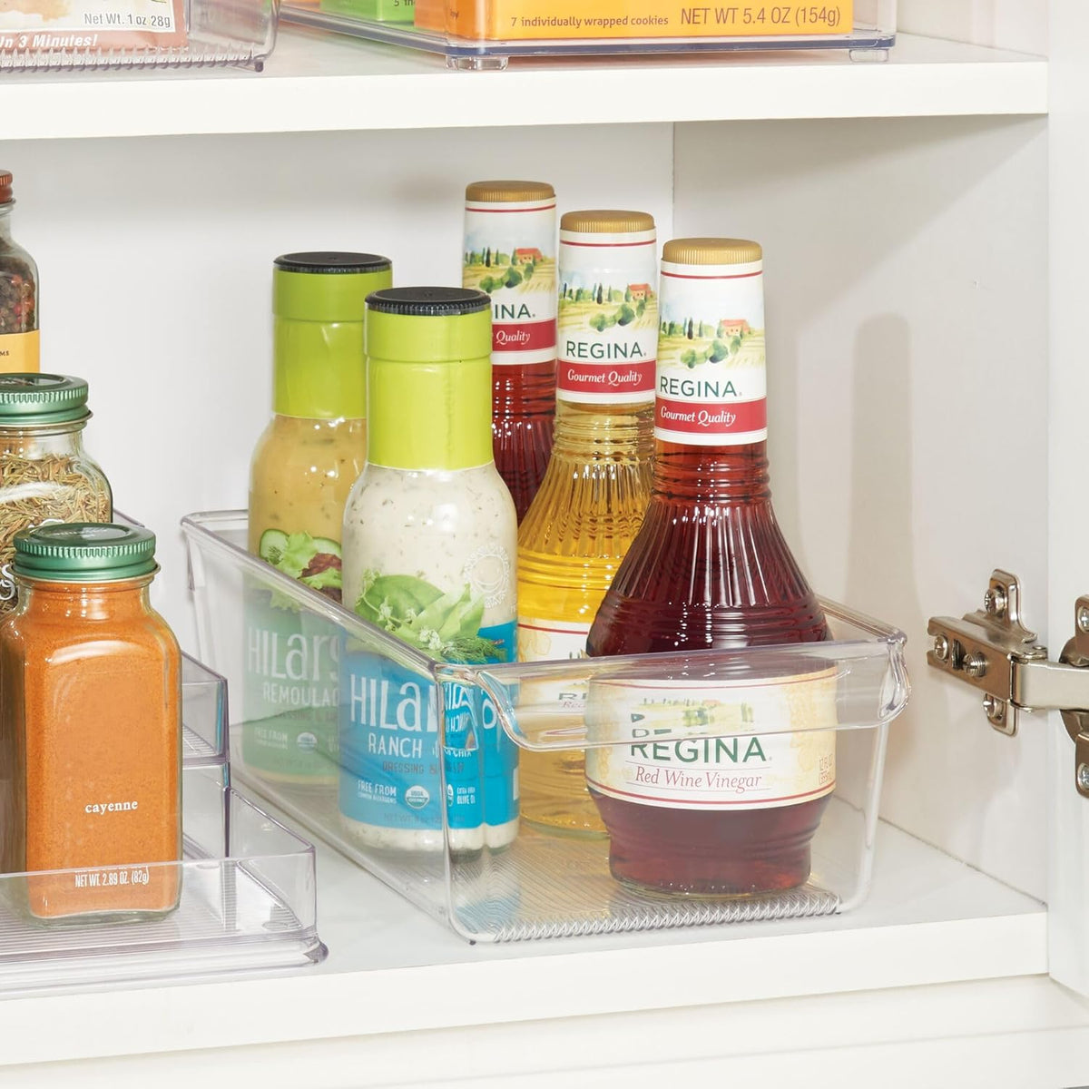 Linus Plastic Fridge and Freezer Storage Organizer Bin with Handle, Clear Container for Food, Drinks, Produce Organization, BPA-Free , 11.5" x 6" x 3.5", Clear | With Handle, BPA-Free, For Food, Drinks, Produce, Freezer Compatible