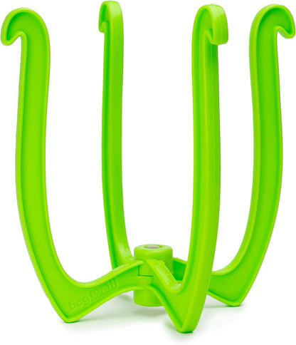 Bag Well Sealable Bag Holder for Gallon Size Food Storage Bags | Keeps bags open with both hands free, speeds up filling for meal prep or leftovers, folds flat to save kitchen space