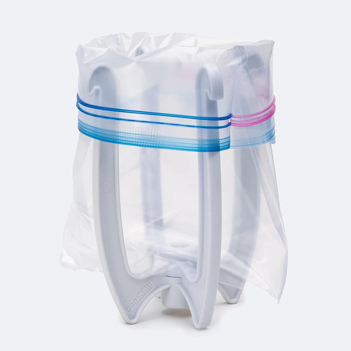 Bag Well Sealable Bag Holder for Gallon Size Food Storage Bags | Keeps bags open with both hands free, speeds up filling for meal prep or leftovers, folds flat to save kitchen space
