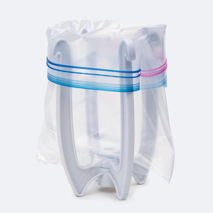 Bag Well Sealable Bag Holder for Gallon Size Food Storage Bags | Keeps bags open with both hands free, speeds up filling for meal prep or leftovers, folds flat to save kitchen space