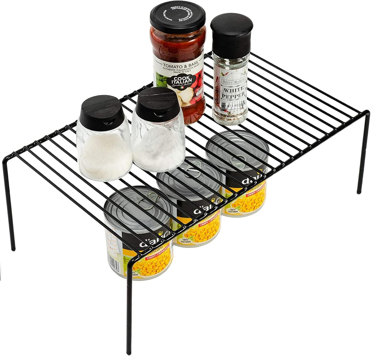 Large (15.7 x 9. 4 Inch) Cabinet Storage Shelf Rack, Rustproof Kitchen Counter and Cabinet Shelf, Storage Rack Organizer for Kitchen, Fridge, Cabinet, Bathroom, Set of 2
