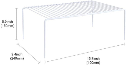 Large (15.7 x 9. 4 Inch) Cabinet Storage Shelf Rack, Rustproof Kitchen Counter and Cabinet Shelf, Storage Rack Organizer for Kitchen, Fridge, Cabinet, Bathroom, Set of 2