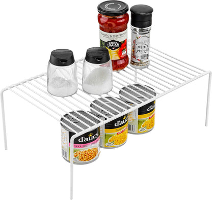 Large (15.7 x 9. 4 Inch) Cabinet Storage Shelf Rack, Rustproof Kitchen Counter and Cabinet Shelf, Storage Rack Organizer for Kitchen, Fridge, Cabinet, Bathroom, Set of 2
