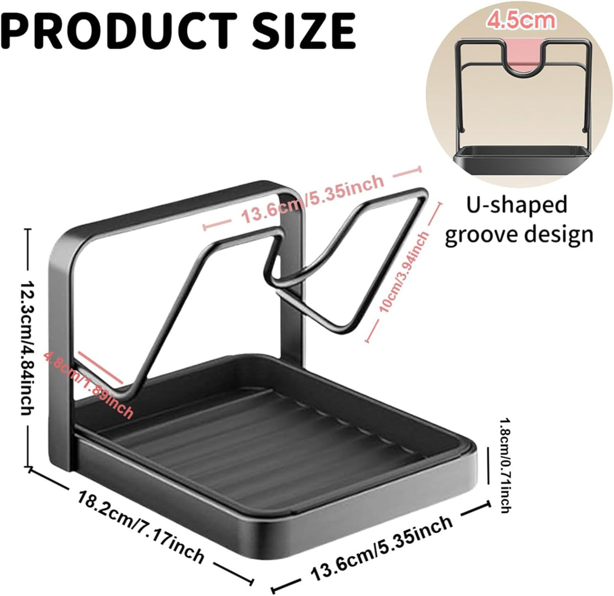 Kitchen Pot Lid Storage Rack, Pot Lid Holder While Cooking for Countertop