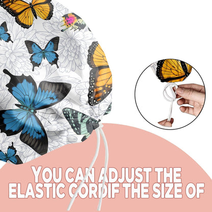 Mushroom Plastic Bag Holder, Christmas Butterfly Gifts for Women Mom Sister | Wall Mount Grocery Bag Holder for Plastic Storage bag, Storage Organizer Reusable Grocery Bags, Pull Rope Free Adjustment