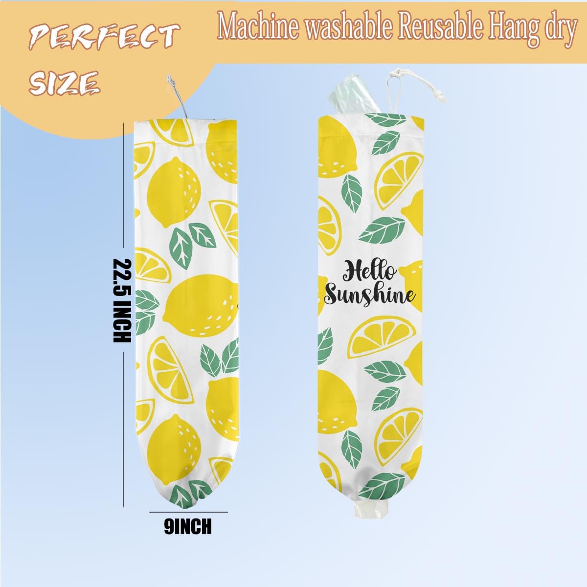 Mushroom Plastic Bag Holder, Christmas Butterfly Gifts for Women Mom Sister | Wall Mount Grocery Bag Holder for Plastic Storage bag, Storage Organizer Reusable Grocery Bags, Pull Rope Free Adjustment