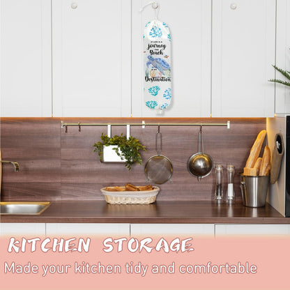 Mushroom Plastic Bag Holder, Christmas Butterfly Gifts for Women Mom Sister | Wall Mount Grocery Bag Holder for Plastic Storage bag, Storage Organizer Reusable Grocery Bags, Pull Rope Free Adjustment