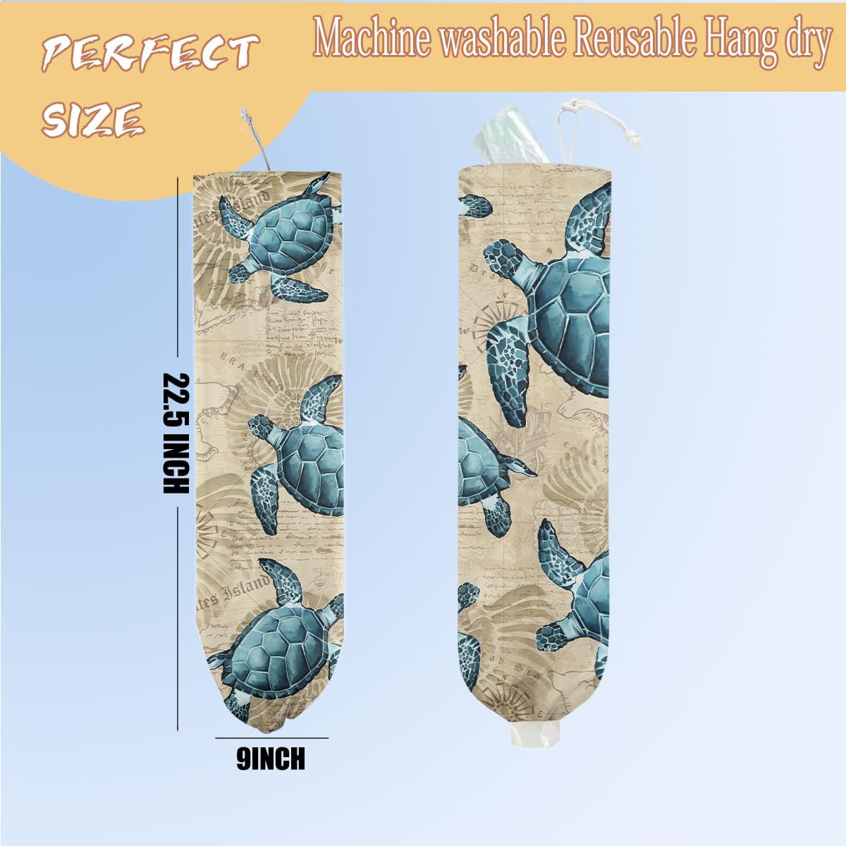 Mushroom Plastic Bag Holder, Christmas Butterfly Gifts for Women Mom Sister | Wall Mount Grocery Bag Holder for Plastic Storage bag, Storage Organizer Reusable Grocery Bags, Pull Rope Free Adjustment