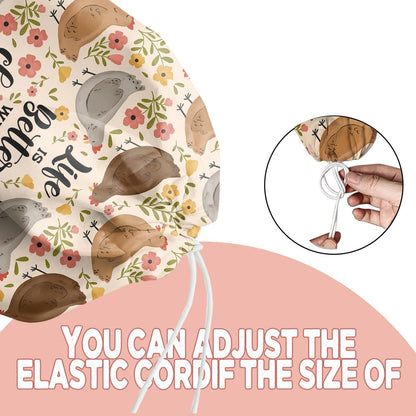 Mushroom Plastic Bag Holder, Christmas Butterfly Gifts for Women Mom Sister | Wall Mount Grocery Bag Holder for Plastic Storage bag, Storage Organizer Reusable Grocery Bags, Pull Rope Free Adjustment