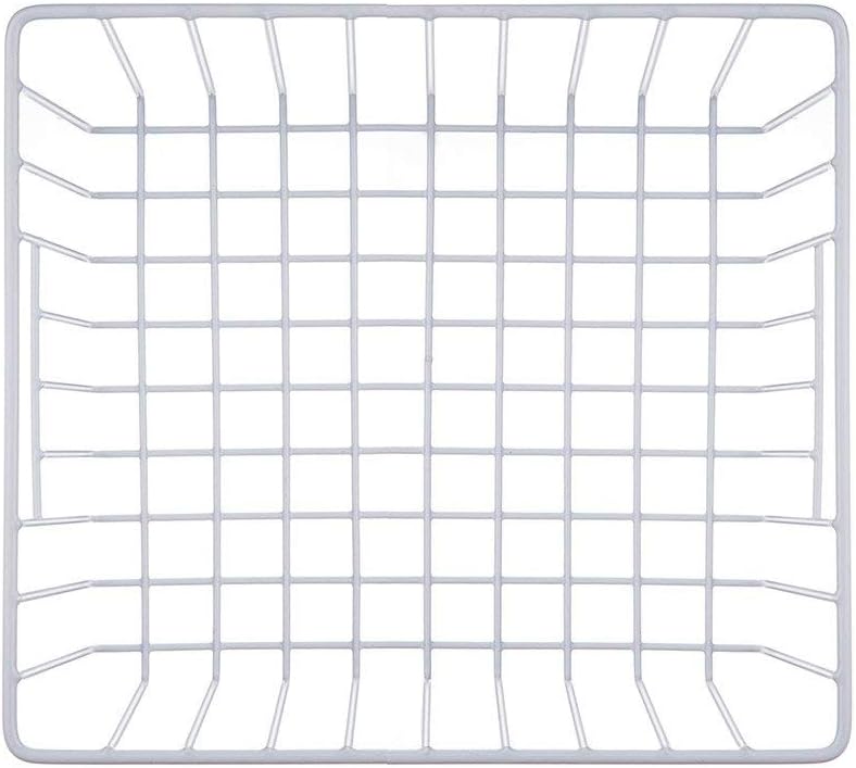 16" Upright Freezer Organizer Baskets, Wire Storage Bins Large Bakset for Freezer, Pantry, Kitchen, Bathroom Organizing, White, Set of 6