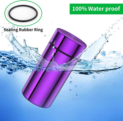 Portable Aluminum Storage Jar 3-Pack,Airtight Smell Proof Container, Metal Waterproof Small Bottle Multipurpose Container for Coffee & Teas, Herb Spices Container Screw-Top Lid Lock Odor