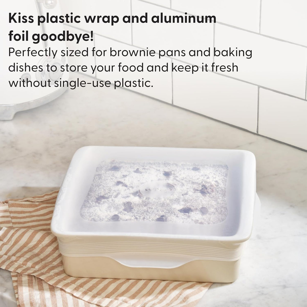 W&P Reusable Silicone Stretch Lid, Set of 6 Circular Lids, Dishwasher Safe, Freezer Safe, LFGB/Premium Materials, Microwave Safe, Clear