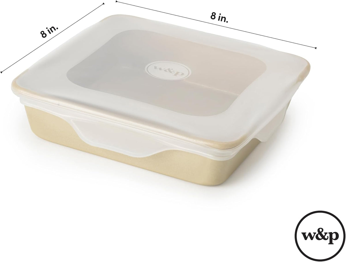W&P Reusable Silicone Stretch Lid, Set of 6 Circular Lids, Dishwasher Safe, Freezer Safe, LFGB/Premium Materials, Microwave Safe, Clear