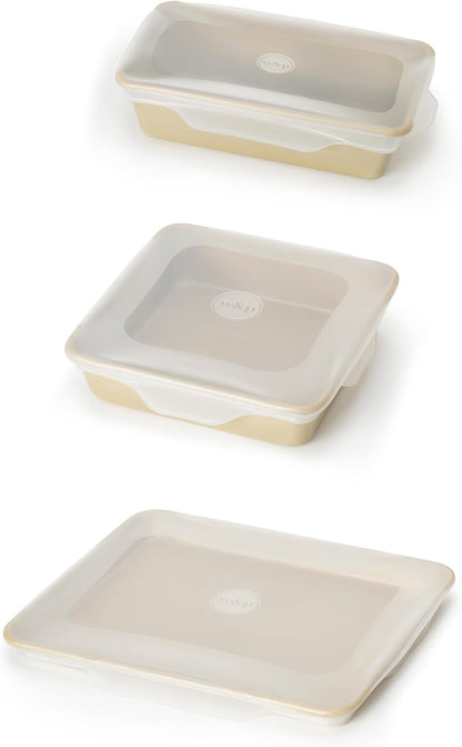 W&P Reusable Silicone Stretch Lid, Set of 6 Circular Lids, Dishwasher Safe, Freezer Safe, LFGB/Premium Materials, Microwave Safe, Clear