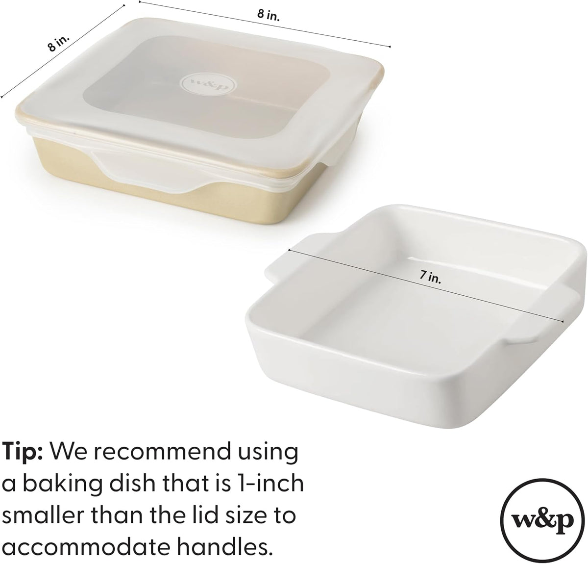 W&P Reusable Silicone Stretch Lid, Set of 6 Circular Lids, Dishwasher Safe, Freezer Safe, LFGB/Premium Materials, Microwave Safe, Clear