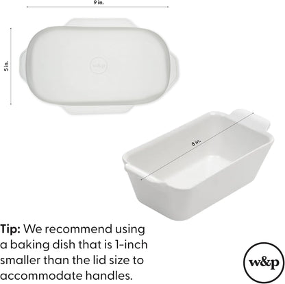 W&P Reusable Silicone Stretch Lid, Set of 6 Circular Lids, Dishwasher Safe, Freezer Safe, LFGB/Premium Materials, Microwave Safe, Clear