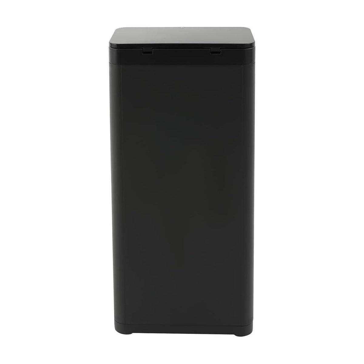 32L/8.45Gal Trash Can, Large Slim Trash Can with Dual Opening Lids Plastic Garbage Can with Push Lid & Pop-Up Lid for Kitchen Living Room Office (White)