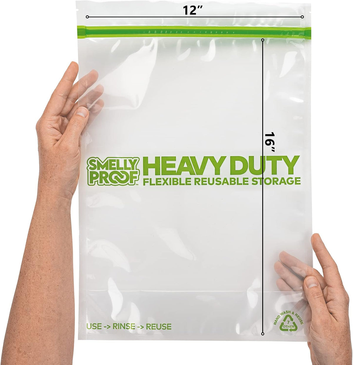 HEAVY DUTY Reusable STAND-UP Bags for Food Storage, USA Made, NO PEVA & BPA FREE, Reusable Freezer Bags, Dishwasher-Safe, Triple Zip, CLEAR 5-mils XXL 2-Gallon 12" x 16" - 5pk