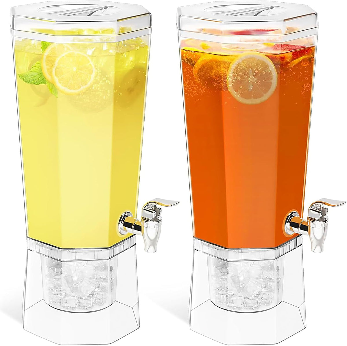 1 Gallon Drink Dispenser for Party with Leak-Proof Spigot, 2 Pcs