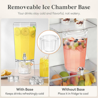 1 Gallon Drink Dispenser for Party with Leak-Proof Spigot, 2 Pcs