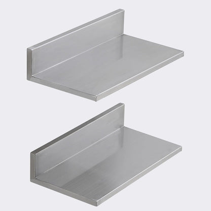 8.6" x 24" -2Pack Stainless Steel Shelf, Wall Mounted Floating Shelving with Backsplash, 44 lbs Load Capacity Commercial Shelves, Heavy Duty Storage Rack for Restaurant, Kitchen, Bar, Home