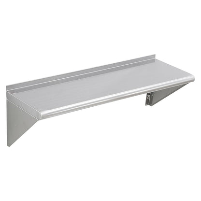 8.6" x 24" -2Pack Stainless Steel Shelf, Wall Mounted Floating Shelving with Backsplash, 44 lbs Load Capacity Commercial Shelves, Heavy Duty Storage Rack for Restaurant, Kitchen, Bar, Home