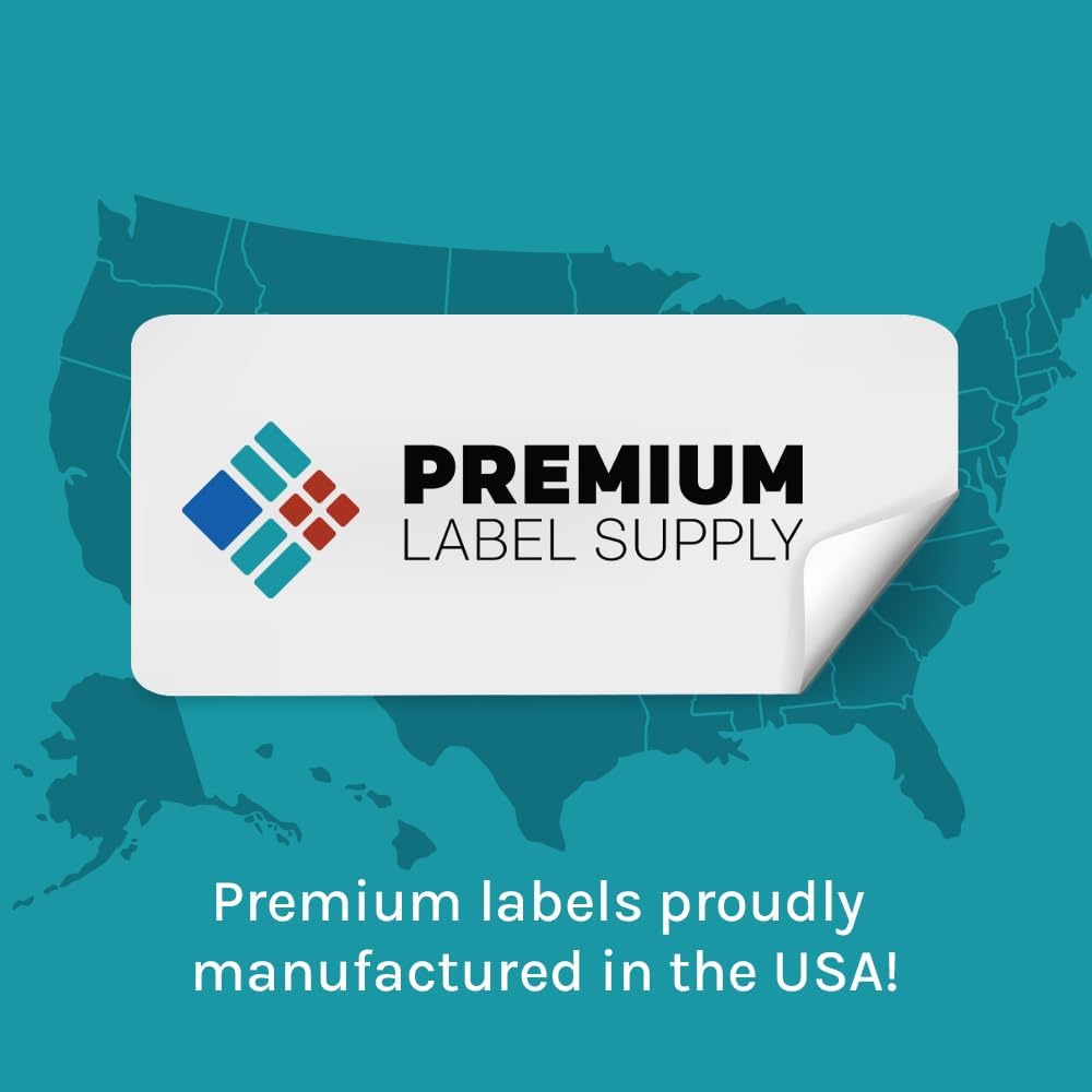 Glossy Clear Sticker Square Labels – 1.5" x 1.5" – Laser/Inkjet Compatible – (24 per Sheet), 10 Sheets – 240 Total Adhesive Labels