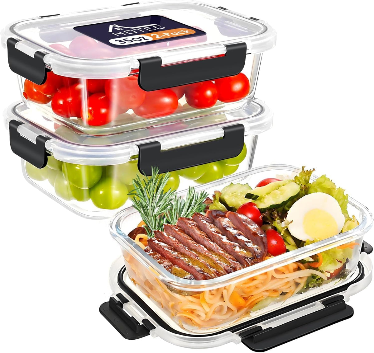 35OZ Glass Food Storage Container