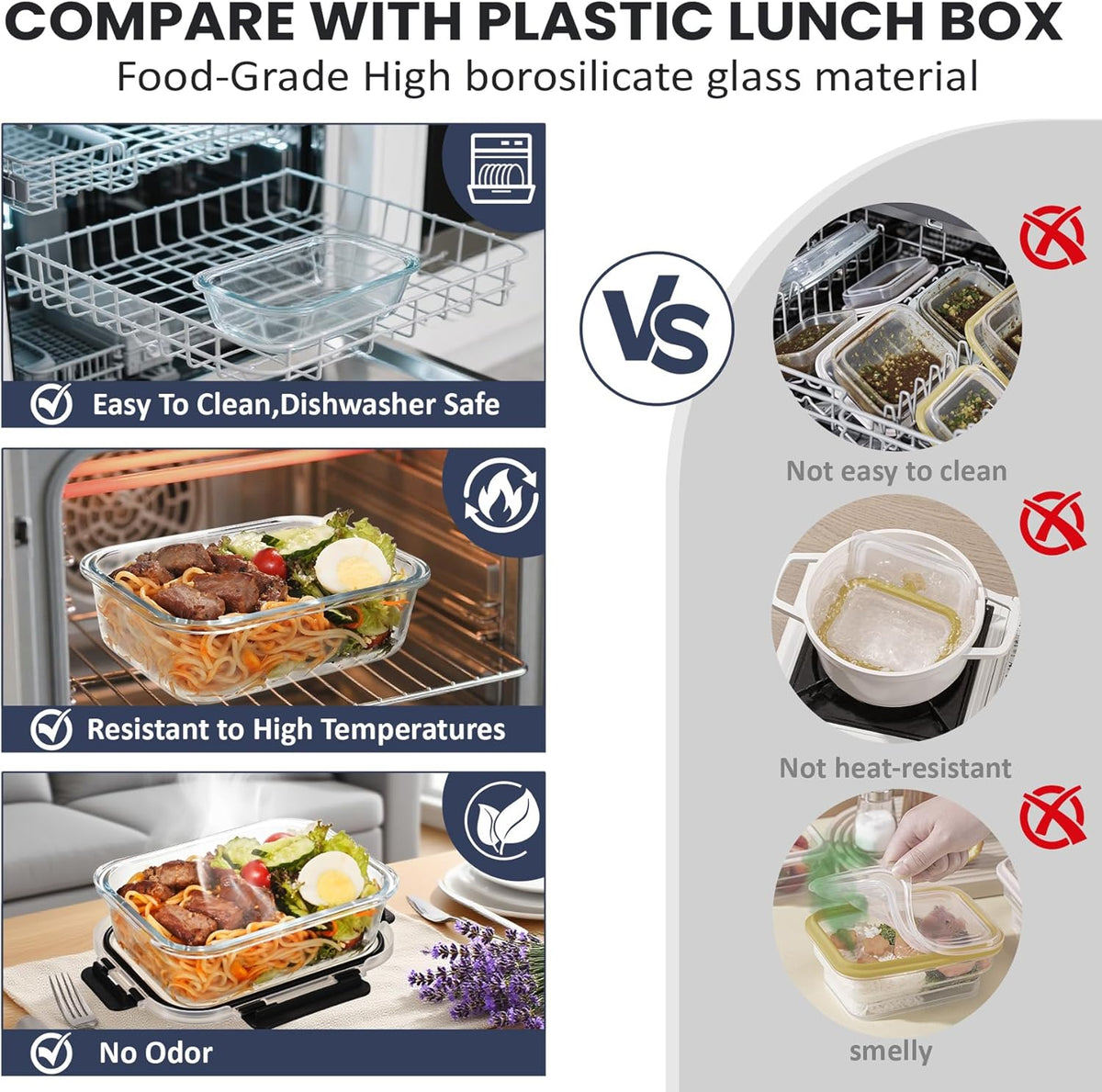 35OZ Glass Food Storage Container