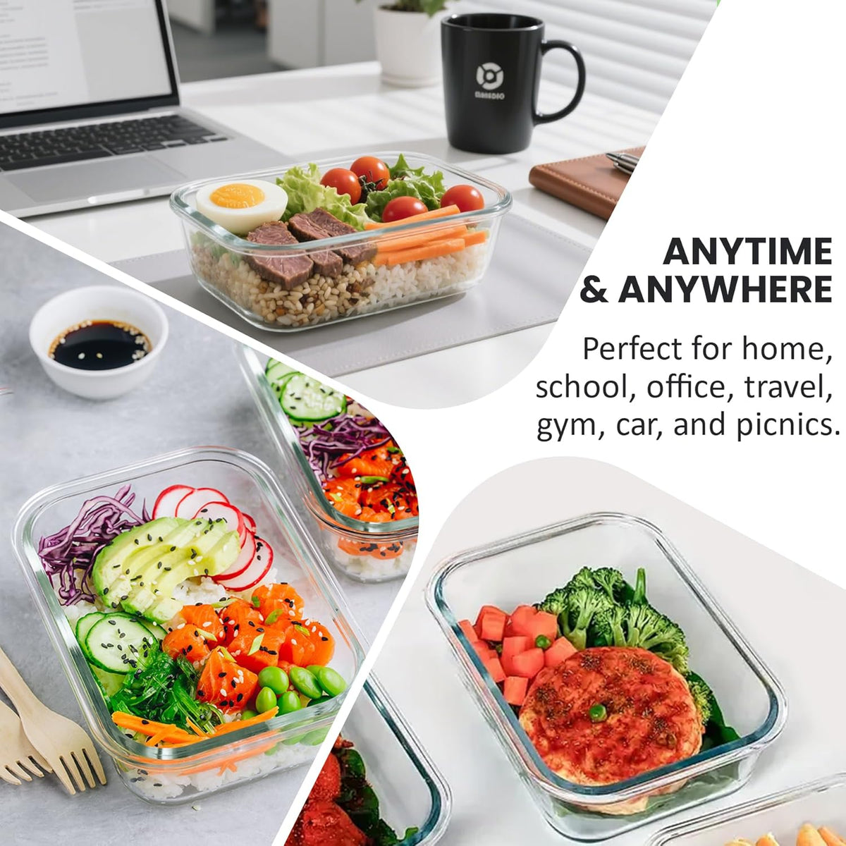 35OZ Glass Food Storage Container