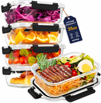 35OZ Glass Food Storage Container