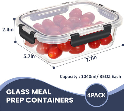 35OZ Glass Food Storage Container