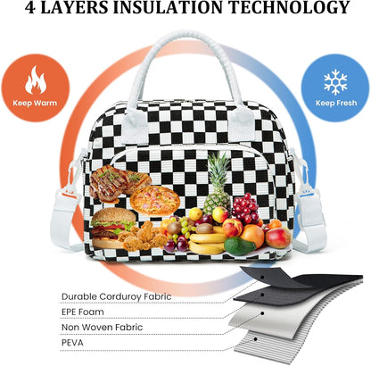 Insulated Lunch Bag for Women Men Large Reusable Lunch Box Adult Leakproof Portable Cooler Tote Bags for Work Picnic