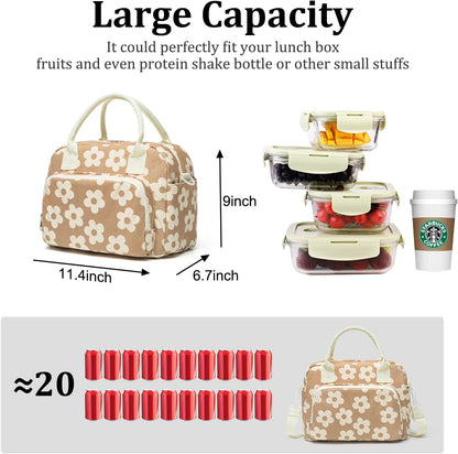 Insulated Lunch Bag for Women Men Large Reusable Lunch Box Adult Leakproof Portable Cooler Tote Bags for Work Picnic