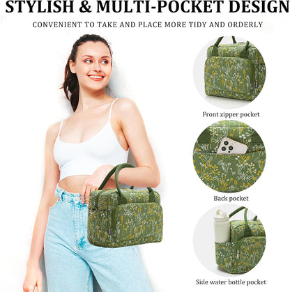 Insulated Lunch Bag for Women Men Large Reusable Lunch Box Adult Leakproof Portable Cooler Tote Bags for Work Picnic